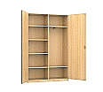 Garderobenschrank, 226 cm hoch, 120x40 cm (B/T), 2 Drehtüren, Garderobenstange rechts aus der Kategorie Sekretariat