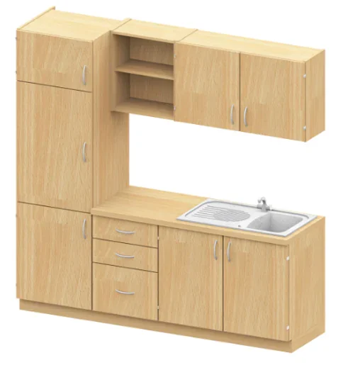 Kinderküchenzeile B/H/T 214 x 70 x 58 cm aus der Kategorie Küchen
