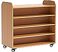 Bücherwagen,  93 cm hoch, 102x50 cm (B/T), doppelseitig aus der Kategorie Wagen für die Schule