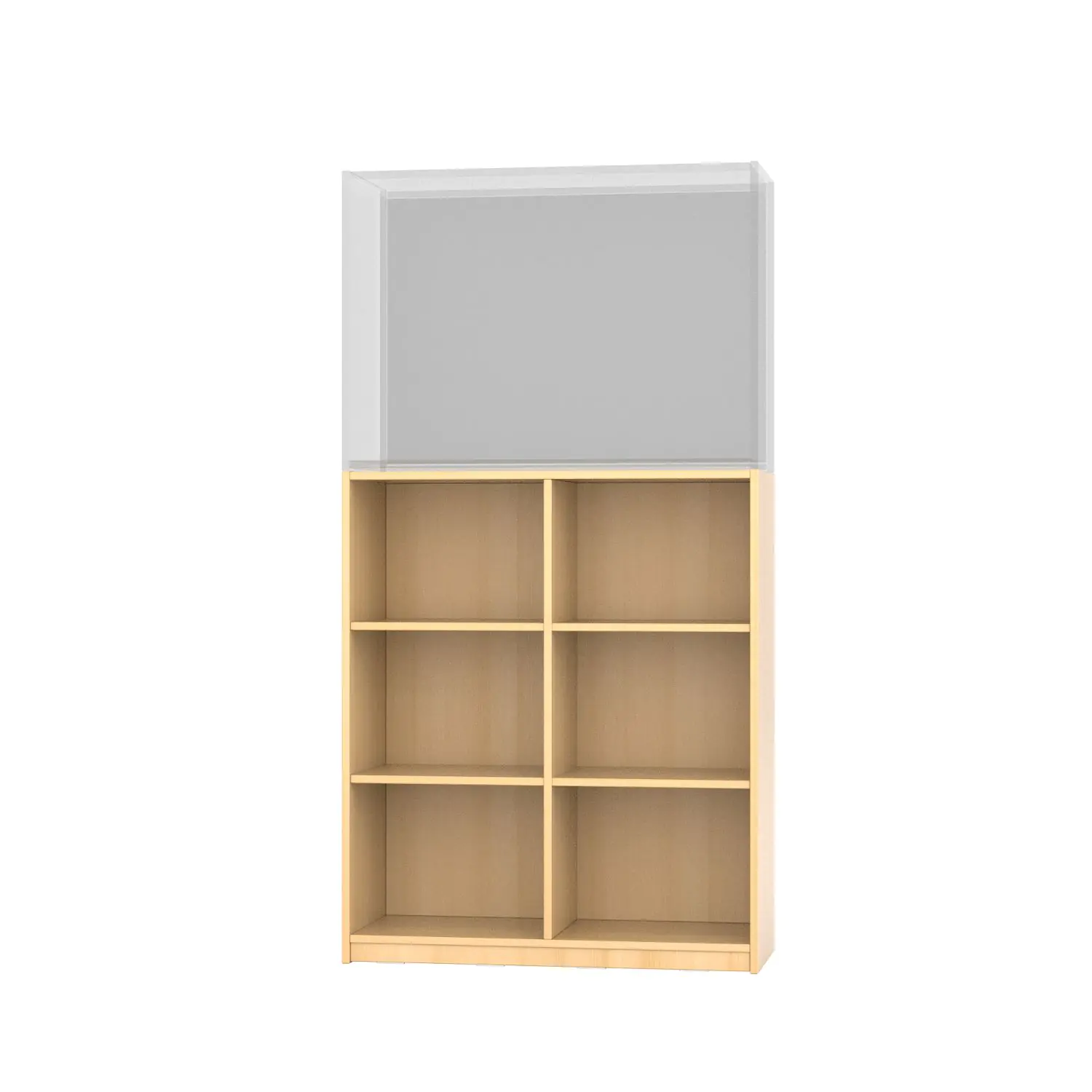 Regalunterteil, 117 cm hoch, 100x40 cm (B/T), 4 Böden, 3OH aus der Kategorie Regale & Ablagen 