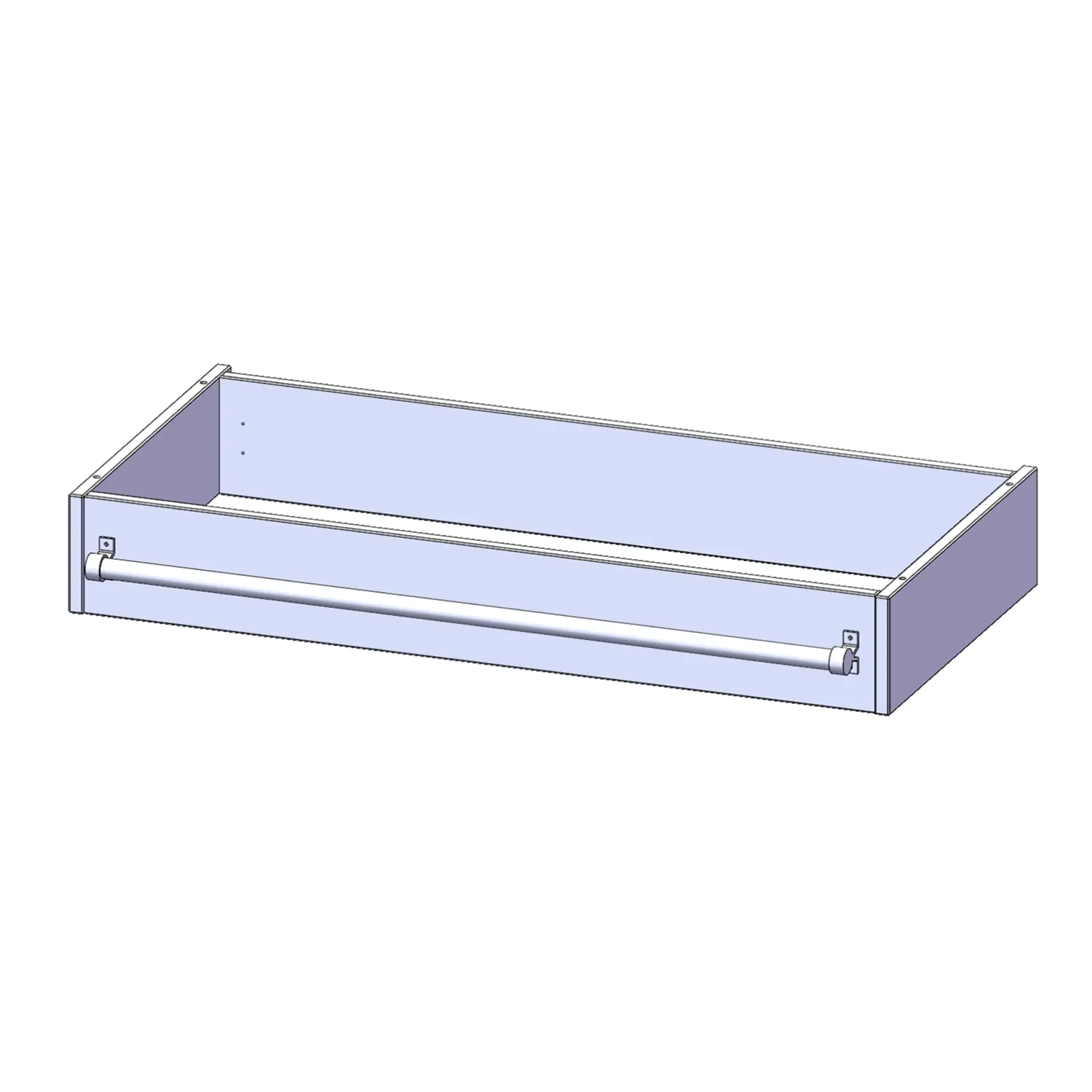 Leiterzarge zur Aufnahme einer Leiter Höhe 15cm, für 104,5cm breite und 50cm tiefe Schrankwände aus der Kategorie Schränke Zubehör