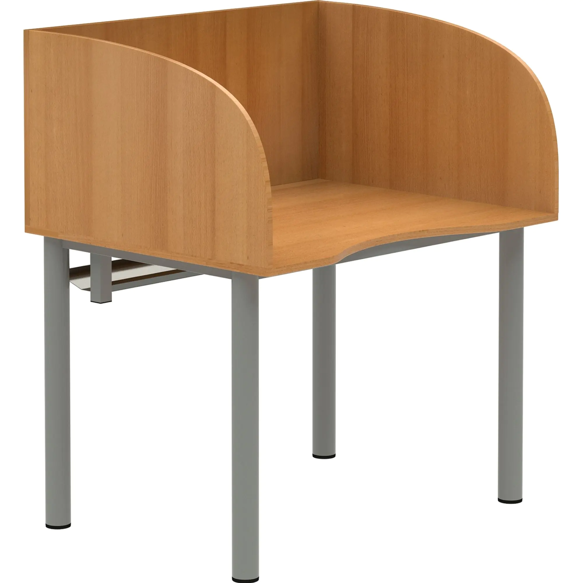 EDV-Tisch mit Sichtblende, 100x80 cm (B/T), Höhe wählbar, mit Kabelkanal, aus der Kategorie EDV-Tische