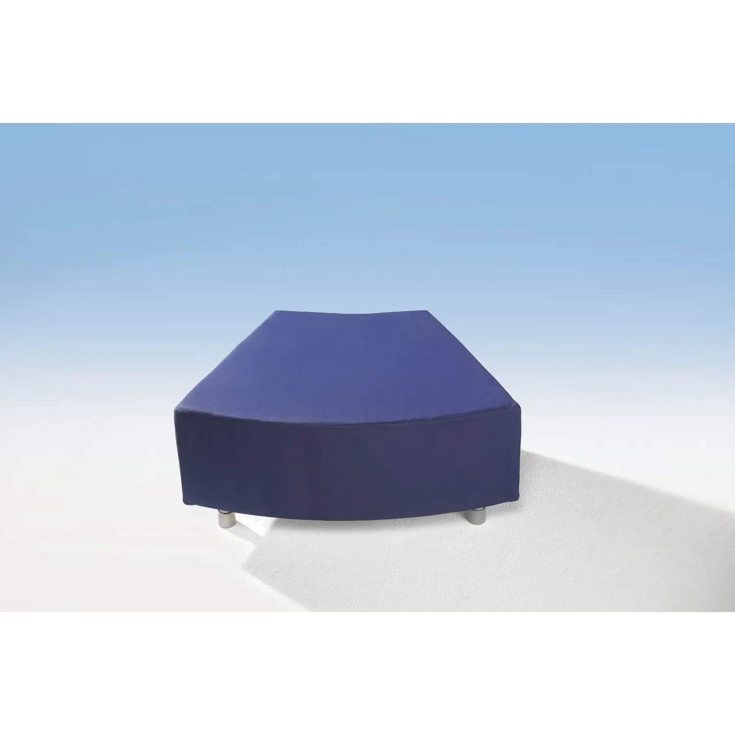 Sitzelement, Achtelkreiselement, 79x66 cm (B/T, Höhe 40 cm, Bezug Stoff Canvas Bione Struktur  aus der Kategorie alte mit Fuß