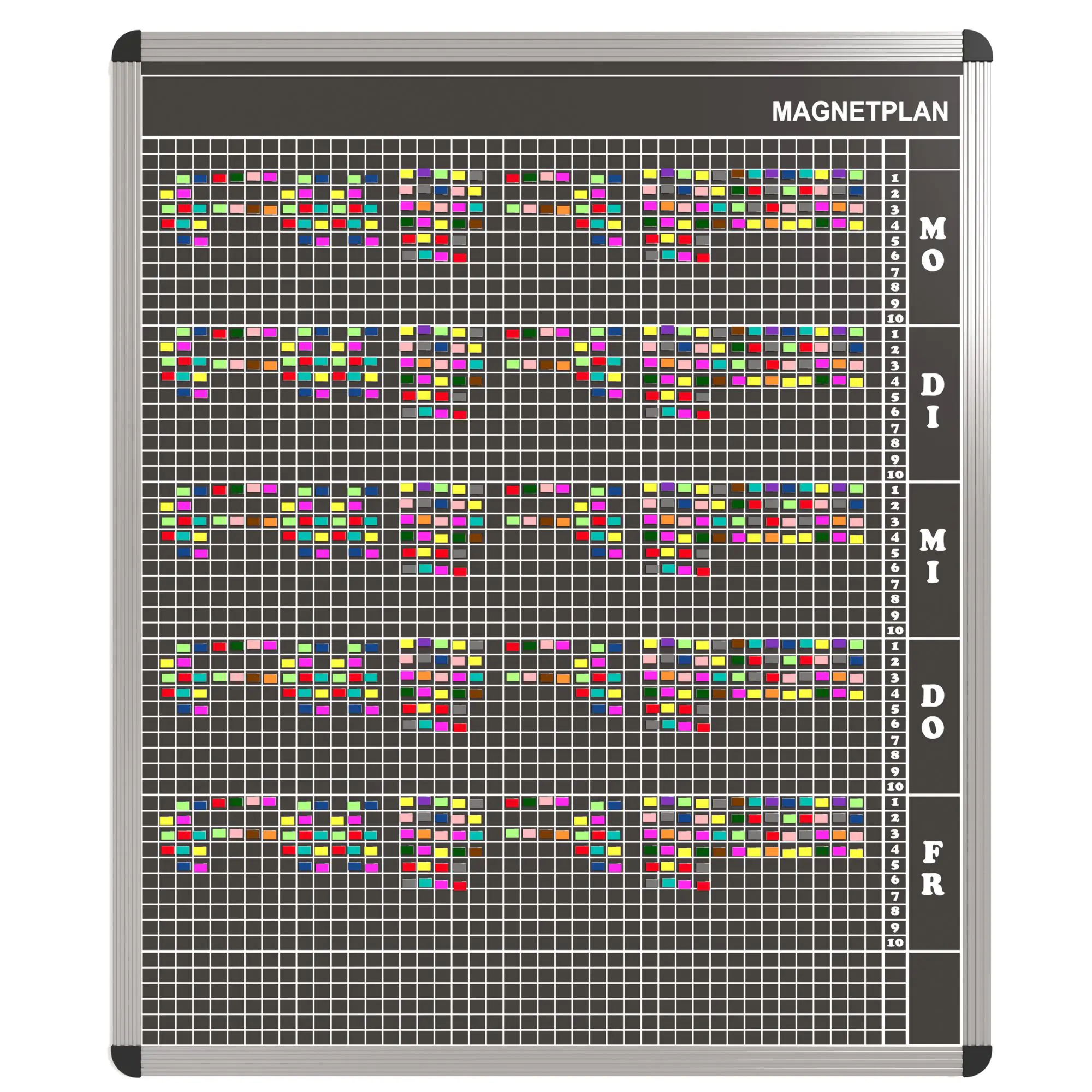 Personal-Raum-Plan, 10 Stunden, 43 Spalten, 103x97 cm,