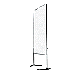 Moderationswand, feststehend, ungeteilt, Höhe 195 cm, 120x150 cm, weiß kartoniert aus der Kategorie Sonstige Präsentationsausstattung