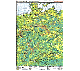 Wandkarte Deutschland, Landwirtschaft, 140x210 cm,