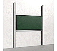 Pylonentafel, 200x100 cm, 1-flächig, höhenverstellbar, Stahlemaille grün aus der Kategorie Pylonn-Tafeln einflächige