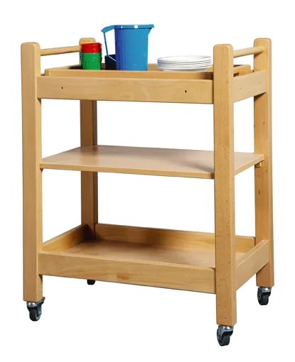Servierwagen, Buche Massivholz mit 4 Lenkrollen aus der Kategorie Küchen