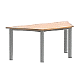 Trapeztisch, 140x70 cm (B/T), 58 cm hoch,
