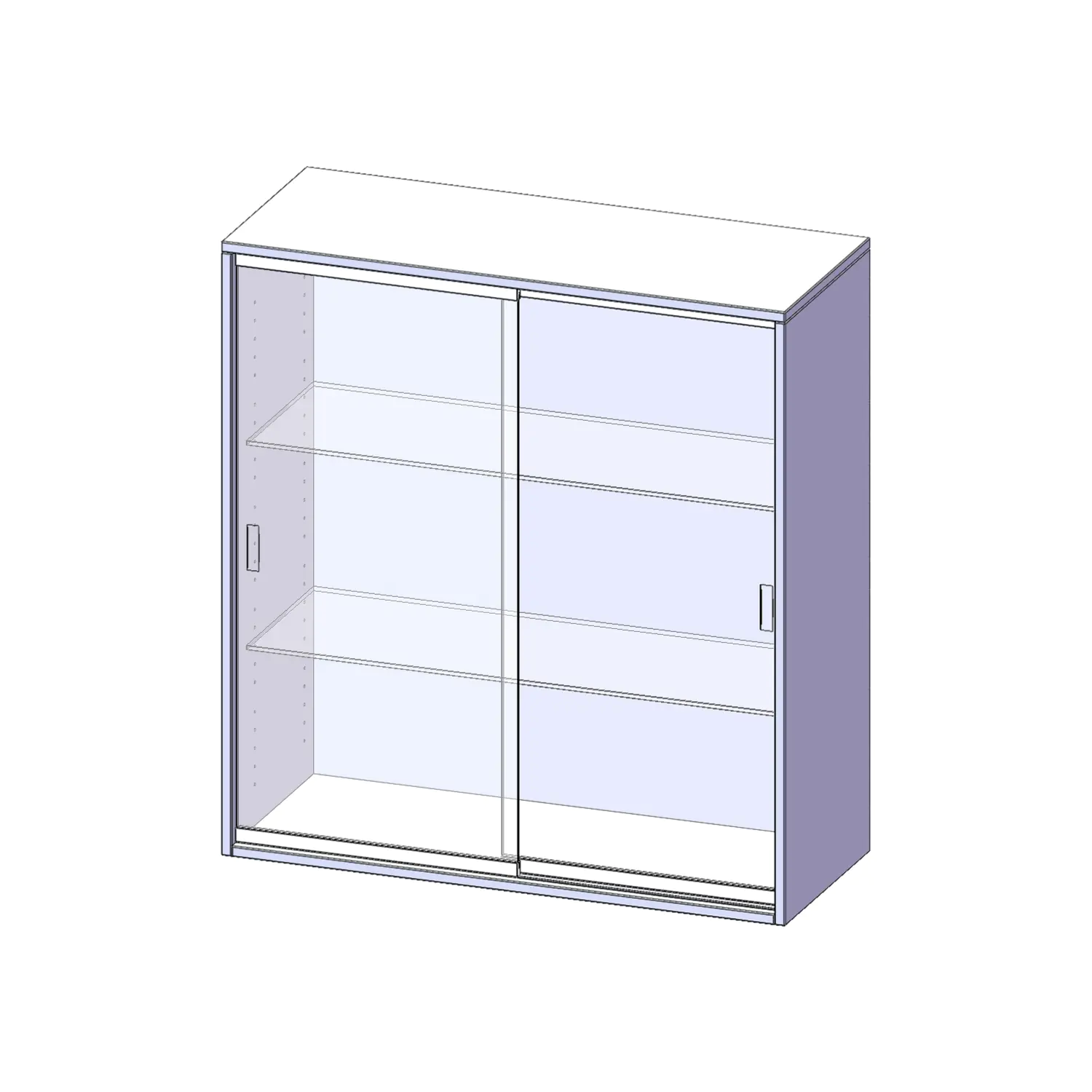 Aufsatz mit Glasschiebetüren,3 OH, 2 Schiebetüren, abschließbar, B/H/T 100x108x40cm aus der Kategorie Schränke allgemein