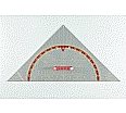 Geo-Zeichendreieck, 90°,45°,45°, transparent, Hypotenuse 60 cm, mit 4 Magneten,