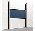 Pylonentafel, 200x100 cm, 1-flächig, höhenverstellbar, Stahlemaille blau aus der Kategorie Pylonn-Tafeln einflächige