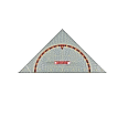 Geo-Zeichendreieck, 90°,45°,45°, transparent, Hypotenuse 80 cm, magnetisch, aus der Kategorie Zeichengeräte