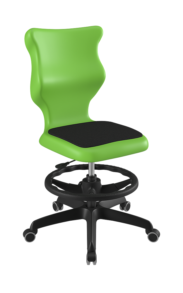 Drehstuhl mit hoher Rückenlehne, höhenverstellbar mit Gasfeder, ergonomische Kunststoffschale aus der Kategorie Bürodrehstühle