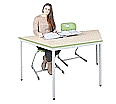 Trapeztisch 140 x 70 cm, Rundrohrgestell 40 x 2 mm, Platte Melamin aus der Kategorie Tische Allgemein