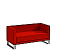 Sofa, 4-Sitzer, 178x68 cm (B/T), Kufengestell - weissaluminium RAL 9006 aus der Kategorie Sessel, Sofa