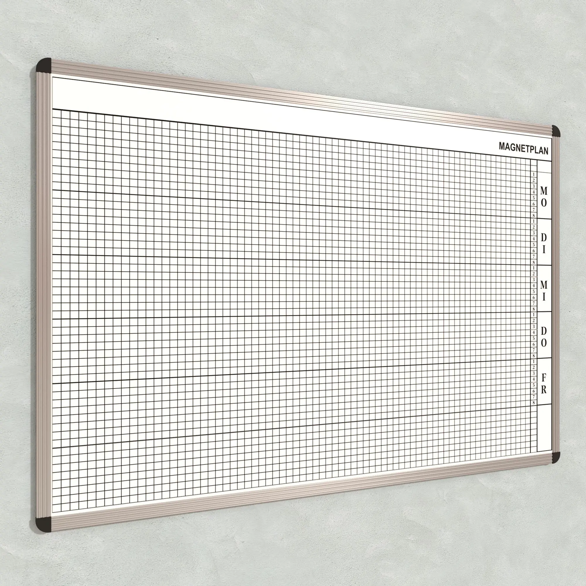 Personal-Raum-Plan,  8 Stunden, 73 Spalten, 103x157 cm, aus der Kategorie Personal- Raum- Tafeln 8h