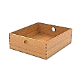 Massivholzkasten, 12 cm hoch, 32x36 cm (B/T), aus Buchenholz (massiv)
