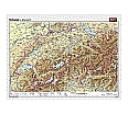 Wandkarte Schweiz, physisch, 193x144cm, aus der Kategorie Wandkarten Europa