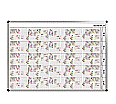 Personal-Raum-Plan, 12 Stunden, 83 Spalten, 123x177 cm,