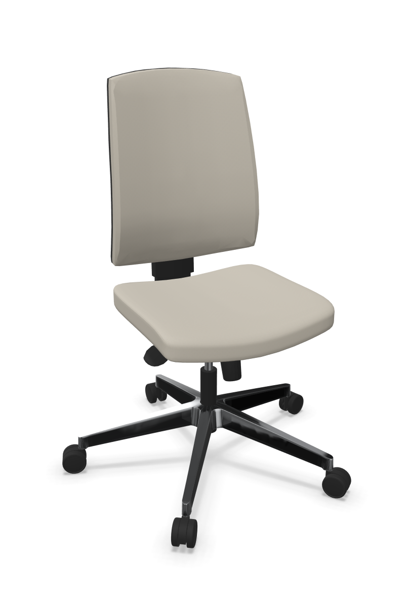 Bürodrehstuhl Raya 21S - Drehstuhl, Front der Rückenlehne gepolstert, hinten Kunststoff aus der Kategorie Bürodrehstühle