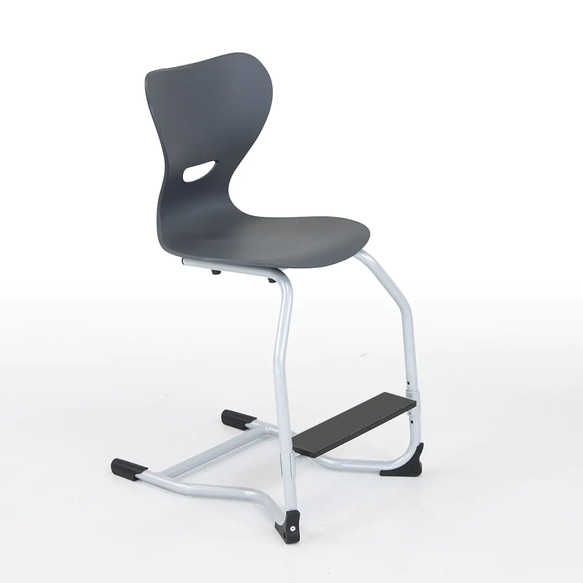 Fußrastenstuhl mit verstellbarer Fußraste DIN 4-7 (zwischen 38 und 51 cm), Sitzhöhe 51 cm fest aus der Kategorie Kunststoffstühle