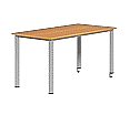 Rechtecktisch, 140x70 cm (B/T), höhenverstellbar 58-72 cm, fahrbar aus der Kategorie Tische