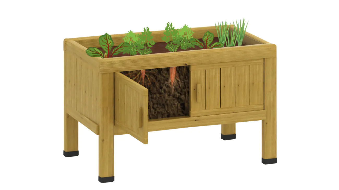 Outdoor-Pflanzkasten mit Wurzelfenster aus der Kategorie Outdoor