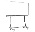 Tafel fahrbar, 200x100 cm, Stahlemaille weiß,