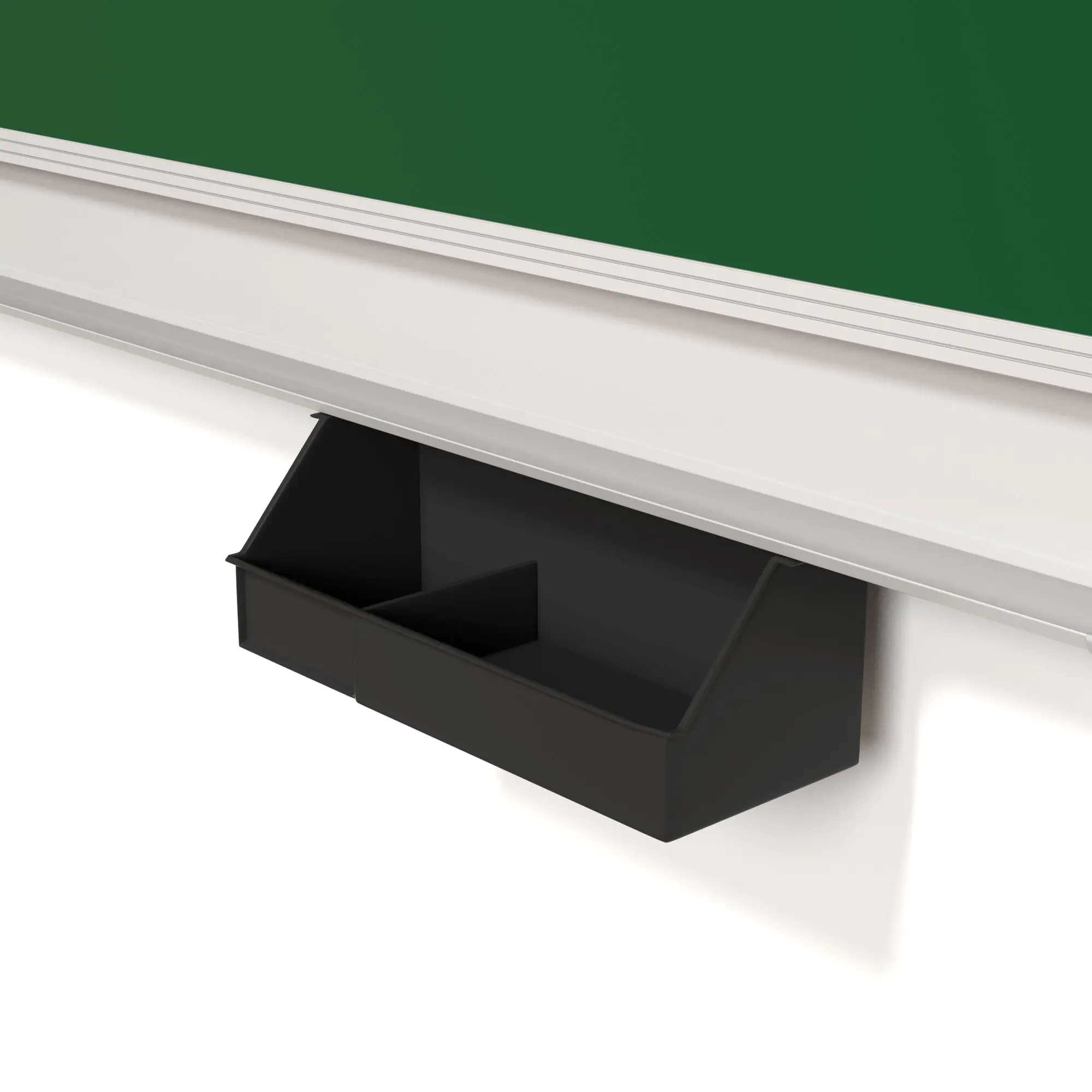 Klapp-Tafel fahrbar, Mittelfläche 150x100 cm, Flügel  75x100 cm, Stahlemaille grün, aus der Kategorie fahrbare Klapp-Tafeln