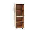 Bücherregal, 165 cm hoch, 52x64 cm (B/T), einseitig nutzbar,