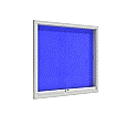 Info-Wandvitrine,  93 cm hoch, 100x8,0 cm (B/T), Rückwand: Stoff,