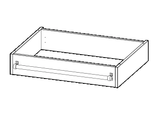 Leiterzarge zur Aufnahme einer Leiter Höhe 15cm, für 80cm breite und 60cm tiefe Schrankwände