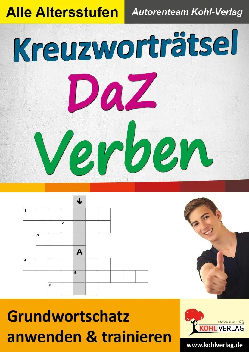 Kreuzworträtsel (DaZ) - VERBEN aus der Kategorie Deutsch