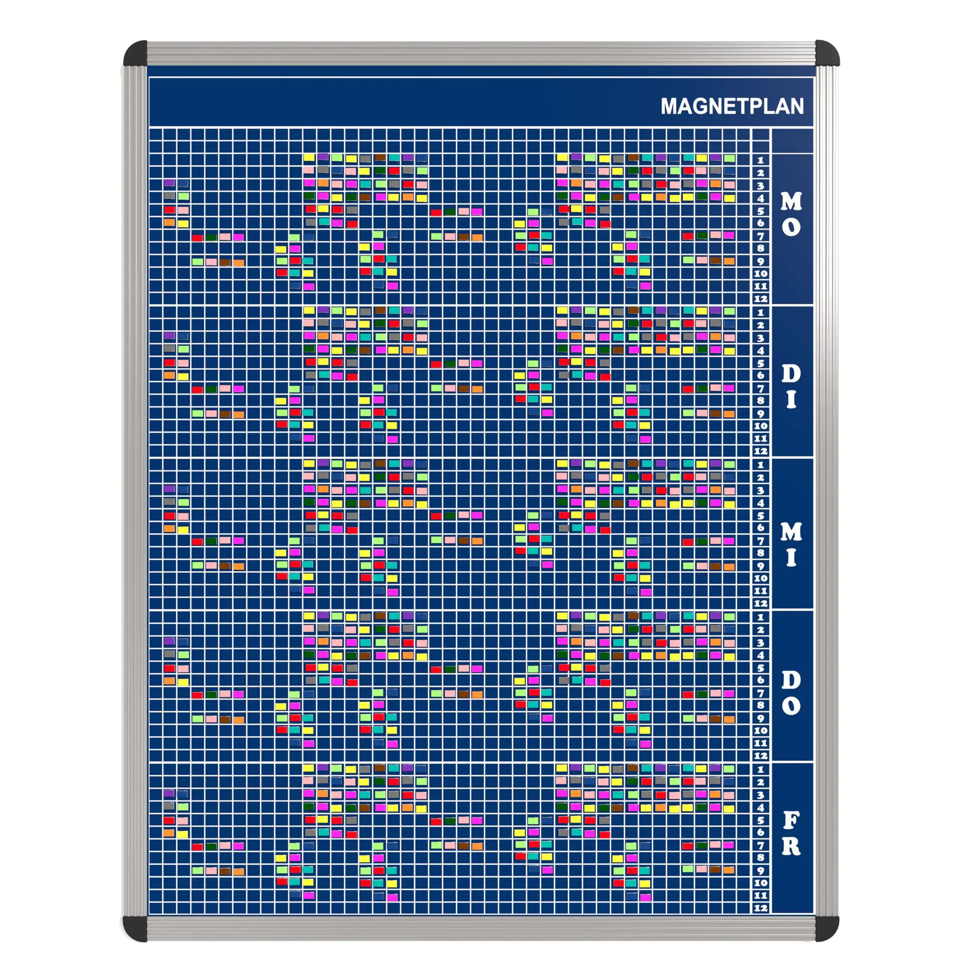 Personal-Raum-Plan, 12 Stunden, 43 Spalten, 123x97 cm,