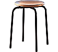Vierbein-Hocker, Sitzhöhe 38 cm, stapelbar,