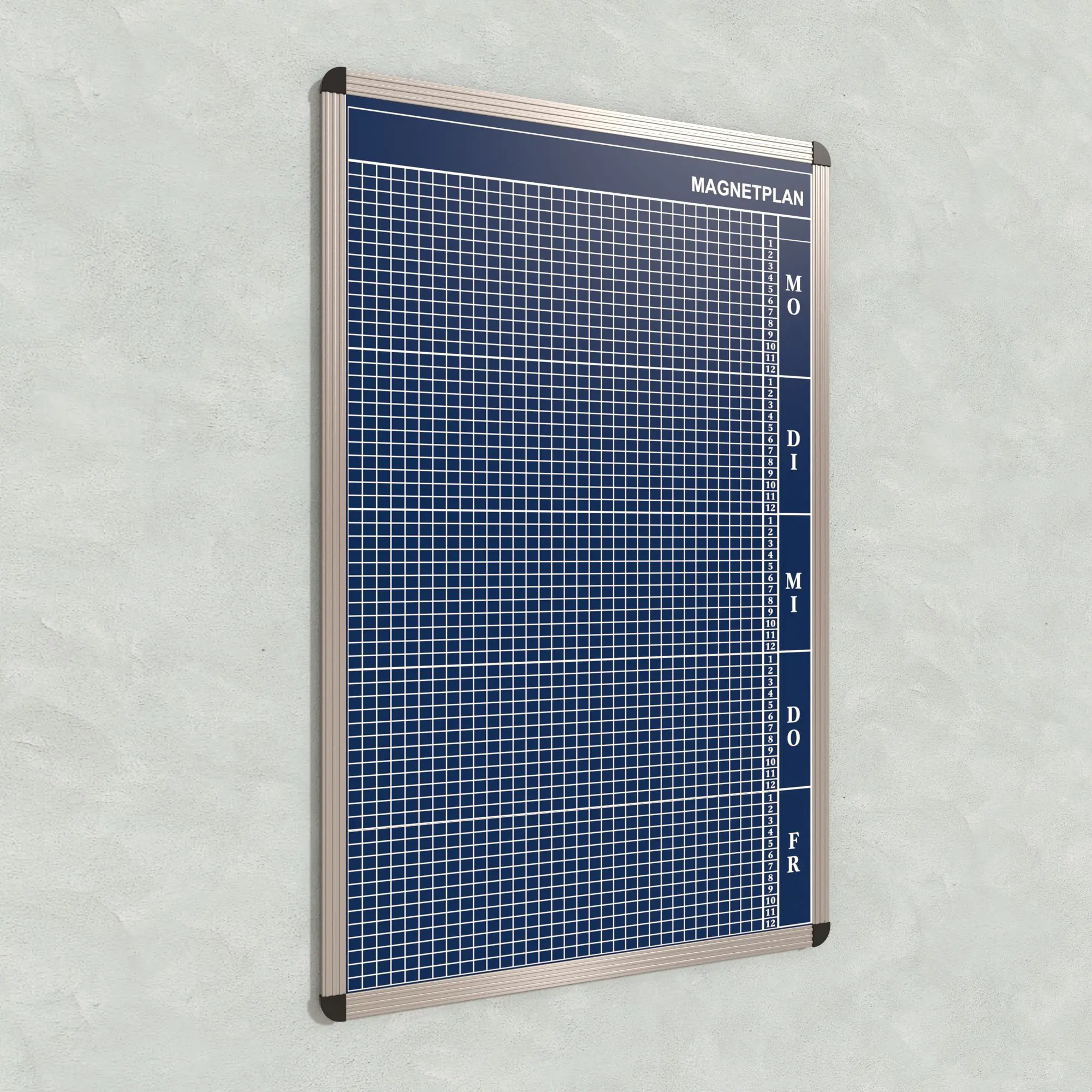 Personal-Raum-Plan, 12 Stunden, 33 Spalten, 123x77 cm, aus der Kategorie Personal- Raum- Tafeln 12h