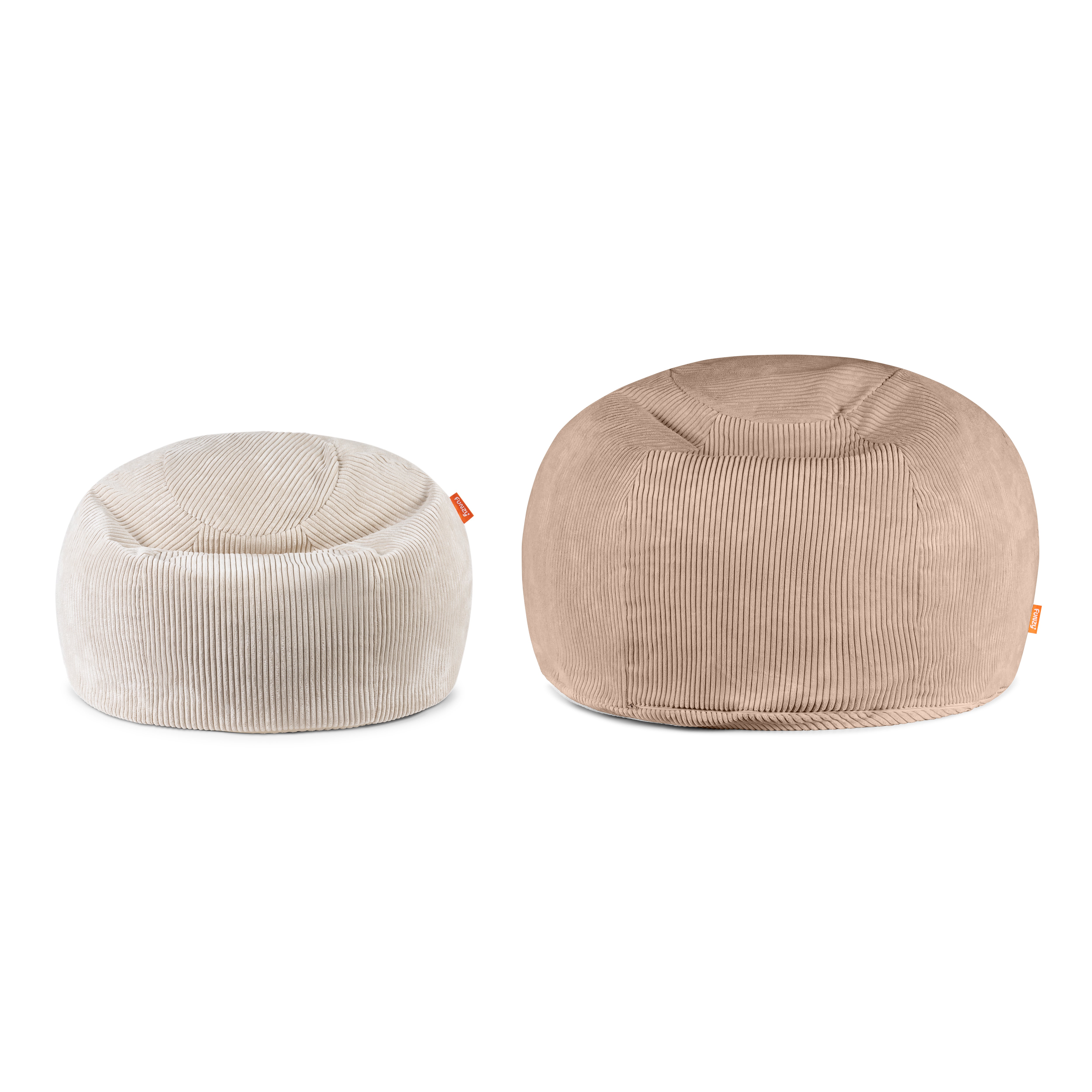 Funzy XL Sitzsack 85 × 50 × 50 cm (L × B × H), Gewicht 7,5kg mit Cordbezug aus der Kategorie Polstermöbel