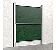Pylonentafel, 200x120 cm, 2-flächig, höhenverstellbar, Stahlemaille grün