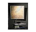 Projektionswand 130x130 cm (Format 1:1-OH Projektion) neigbar,