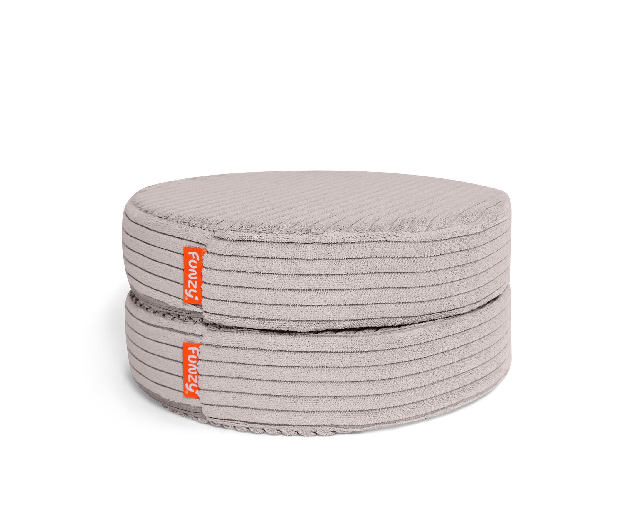 Funzy Buttons Ø 32cm, Höhe 7cm, Set aus 12 runden Spiel- und Sitzkissen mit Cordbezug aus der Kategorie Funzy