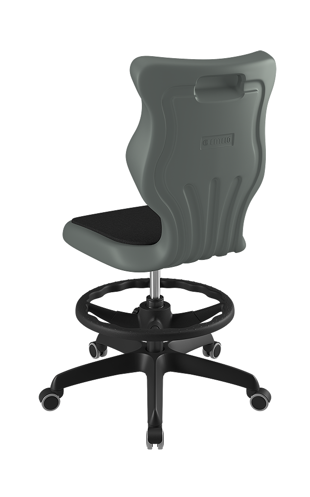 Drehstuhl mit hoher Rückenlehne, höhenverstellbar mit Gasfeder, ergonomische Kunststoffschale aus der Kategorie Bürodrehstühle