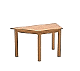 Trapeztisch, 120x60 cm (B/T), 64 cm hoch, Buche-Massivholzgestell mit gerader Zarge Wechselgleiter aus der Kategorie Trapeztische