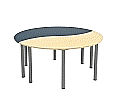 Wellentisch Set - Runde Sache 2xWI168HR (1x Ahorn, 1x blau),