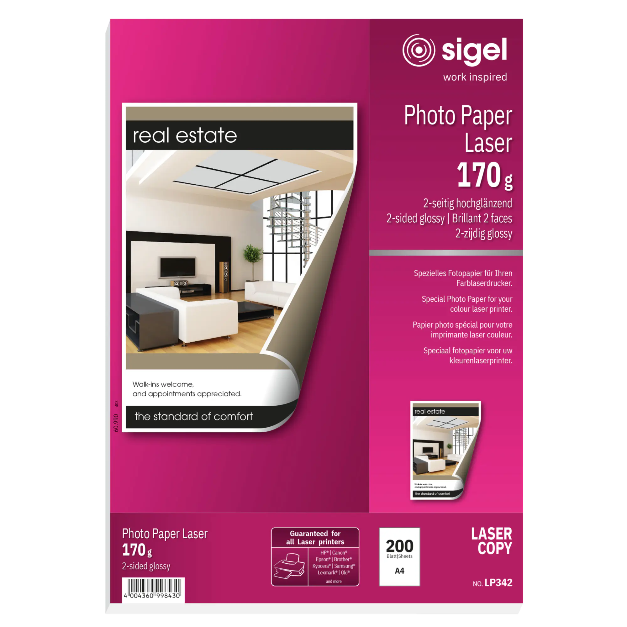 Sigel Fotopapier DIN A4 170g ws 200 Bl. aus der Kategorie Spezialpapiere