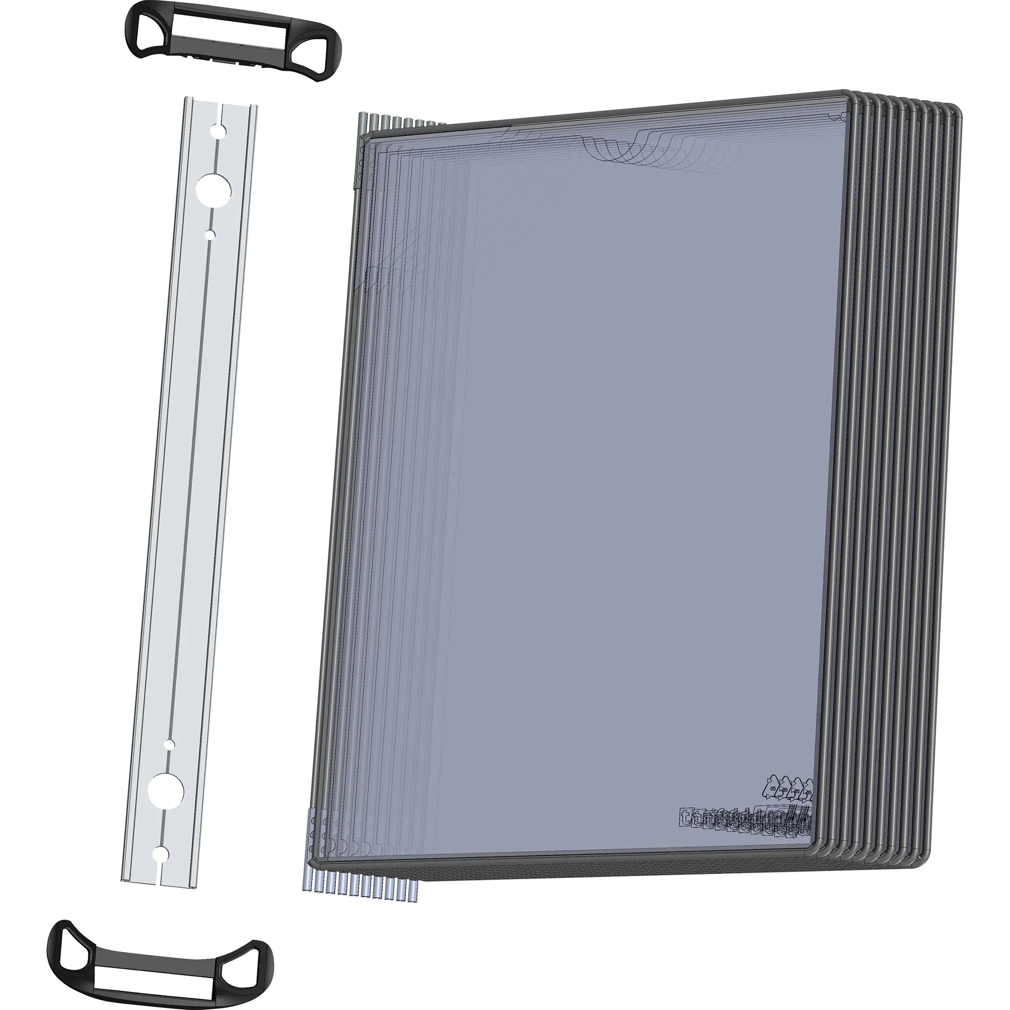 Djois Wandelement PRO A4 10Tafeln Easy Load sw aus der Kategorie Sichttafelsysteme