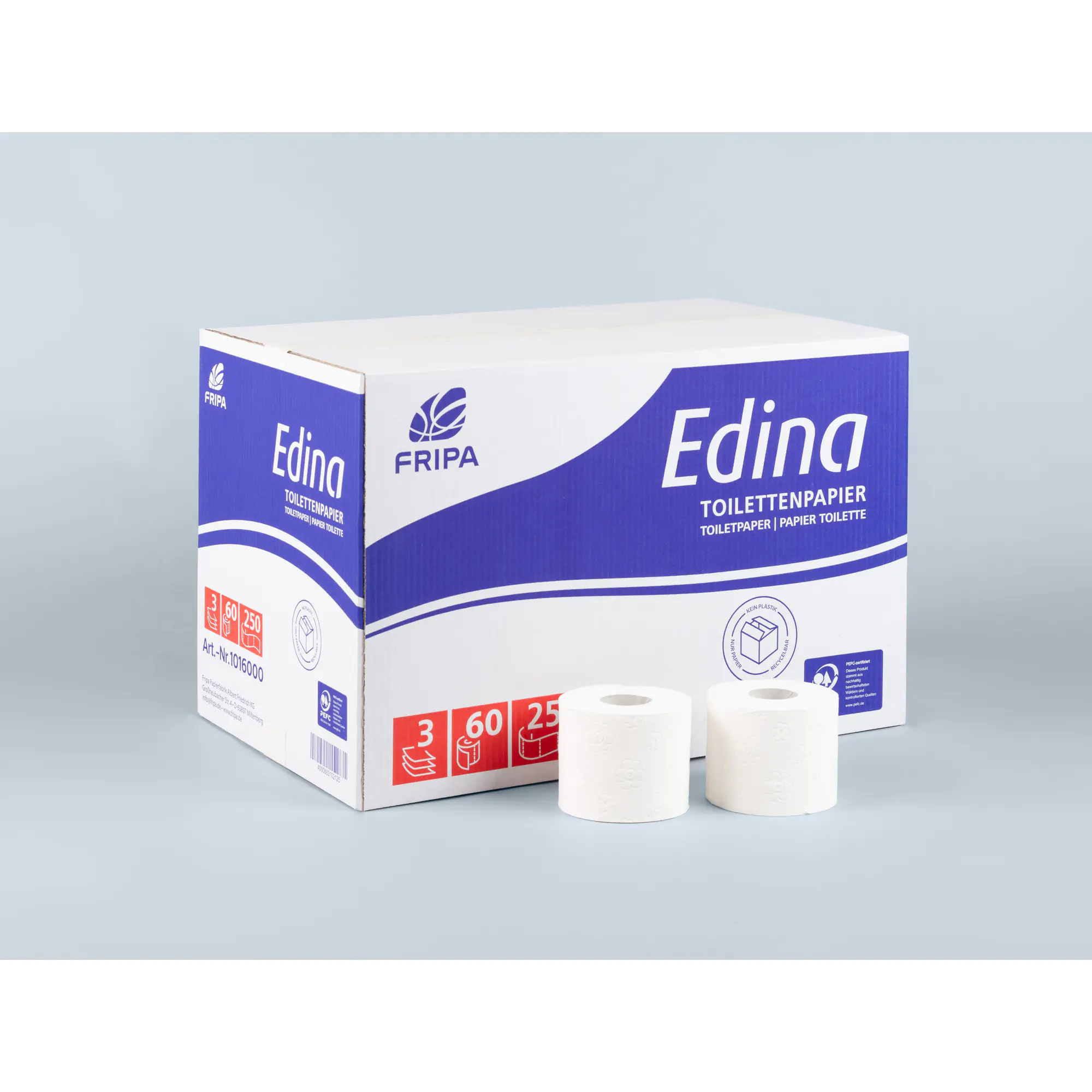 Fripa Toilettenpapier Edina 3lg 60x250Bl aus der Kategorie Reinigung & Hygiene