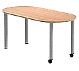 Ovaler Ergänzungstisch, 158x80 cm (BxT), fahrbar, aus der Kategorie Rundtische