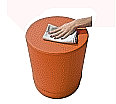 Sitzelement, Hocker rund L, Durchmesser 37 cm, Höhe 30 cm, Boden mit Anti-Rutsch Material