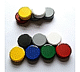 Kraftmagnete (12 Stck.) rund, Ø 30 mm, mit Colorkappe in unterschiedlichen Farben aus der Kategorie Magnete
